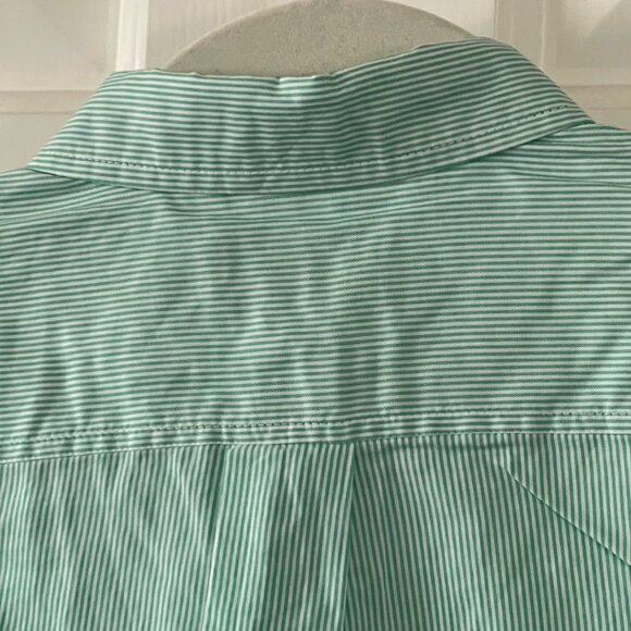 New Everlane Womens Mint Green Oversized Button Down Pinstripe Blouse Size 4 - Picture 11 of 11